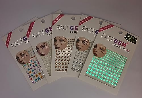 Rhinestone Face Gems Stickers, 5 Sheets for Eyes Face Body Nail, Rhinetone Face Gems, Nail gems, Nail Gems Rhinestone, Face Jewels Rhinestone for