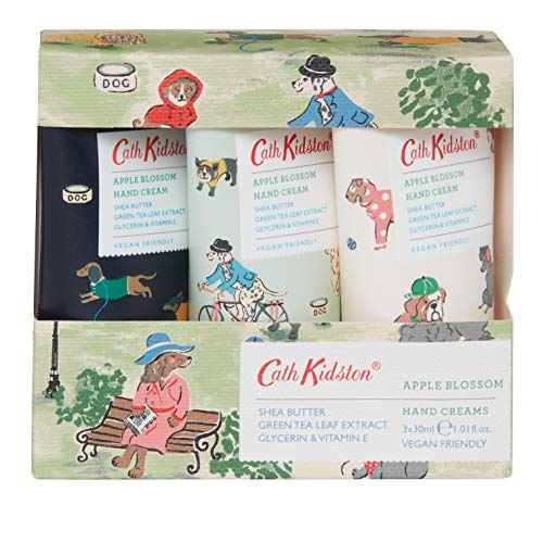 Cath Kidston Park Dogs Hand Cream Trio Gift Set | Enriched With Shea Butter | Cruelty Free & Vegan Friendly | Travel Friendly Sizes | 3 x 30ml