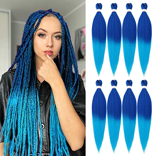 Beyond Beauty EZ Braid Pre Stretched Braiding Hair 8Packs-26inch Professional Yaki Texture Synthetic Hair(#1B)