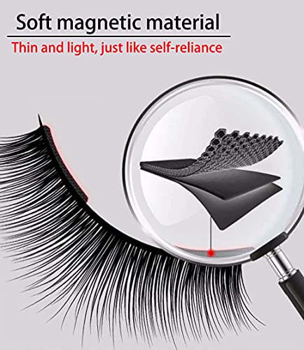 Onewly Magnetic Eyelashes - 16 Pieces False Eyelashes No Glue and Eyeliner Needed - Magnetic Eyelashes Natural Look - Eyelash Extension Kit