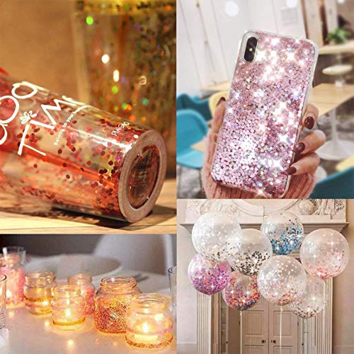 DazSpirit 12pcs Chunky Glitter for Face, Body, and Hair, Glitter Festival Makeup Set - Safe for Body Hair Nail Eye Beauty Makeup Art Decorative f