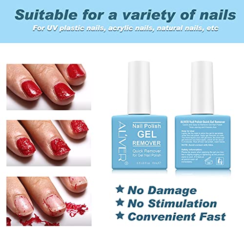Gel Nail Polish Remover,Remove Gel Nail Polish Within 2-3 Minutes,Nail Varnish remover,Quick & Easy Polish Remover, No Need For Foil, Soaking Or