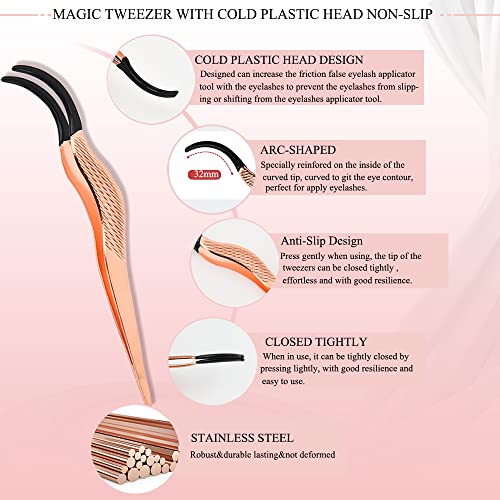 Eyelash Extension Kit at Home, Missicee 96 PCS D Curl Wide-Stem Cluster Lashes DIY Lash Extension Kit with 48 Hours Long-Lasting Cluster Lash Glu