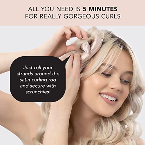 Kitsch Heatless Hair Curler - Satin Covered Heatless Hair Curlers for Long Hair | Flexi Rods for Heatless Curls for All Hair Types | Hair Curlers