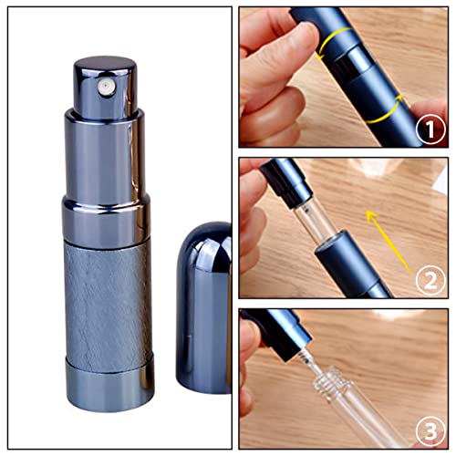Mnixy 4 Pcs Perfume Spray Bottles 6ml Perfume Atomiser Bottles Mini Travel Perfume Atomisers for Home, Travel, Outdoor