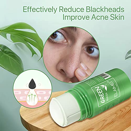 Green Tea Cleansing Mask Stick,Solid Mask,Purifying Clay Mask, Face Moisturizes Oil Control, Deep Clean Pore,Blackhead Remover,Improves Skin,for