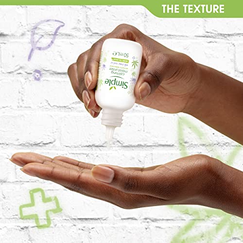 Simple Calming Moisturiser Skin Cream with organic hemp seed oil skincare for sensitive skin 50 ml