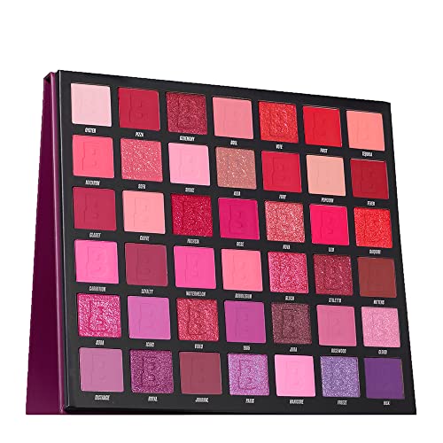 BEAUTY BAY Bright Matte 42 Shade Eyeshadow Palette - Intense Pigment & Long-Lasting Eye Make-Up, Eye Shadow Shades in Pinks, Blues, Greens, Yello