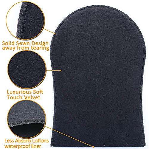 stusgo 3 in 1 Self Tanning Mitt Applicator Kit Mini Face Tan Mitt Back Lotion Applicators Lotion Applicator for Your Back Put Lotion on Back Even