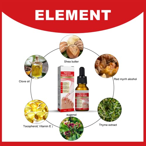 Ingrown Toenail Treatment Drop- Ingrown Toenail Treatment- Cuticle Care Oils for Ingrown Toenails - Trimming Toenail Softening Drops Natural Ingr