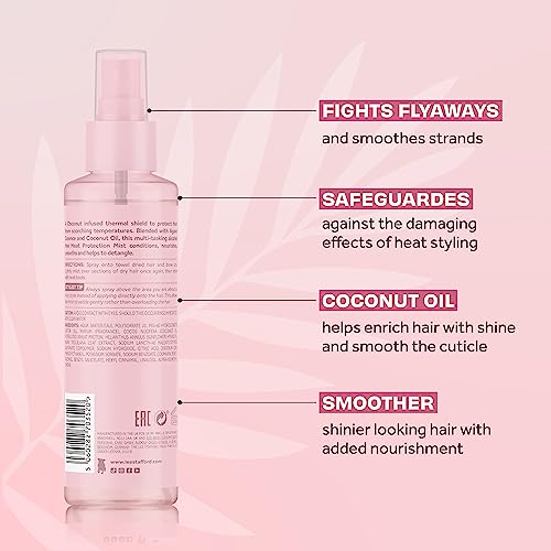 Lee Stafford Coco Loco & Agave Heat Protection Mist Hair Spray Anti-Frizz, Fade Protect, Anti-Static, Heat Defence
