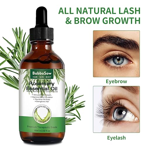 Rosemary Oil,Rosemary Essential Oil for Hair Growth, Eyebrow and Eyelash Growth, Skin Care, Improve Hair Loss and Nourishes Scalp,Organic rosemar