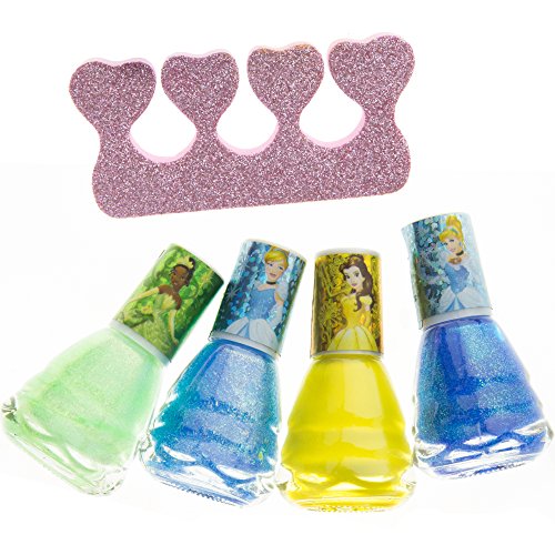 Disney Princess - Townley Girl Non-Toxic Water-Based Peel-Off Safe Quick Dry Nail Polish|Gift Kit Set for Kids Tween Girls|12 Pcs - Perfect for P