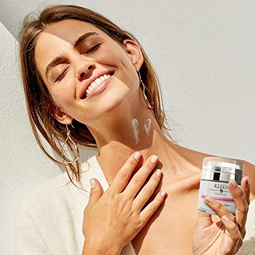 Neck Firming Cream with Peptides & Retinol - Anti Aging Skin Tightening Cream to Reduce Wrinkles, Neck Lines, Age Spots & Sagging Skin - Natural