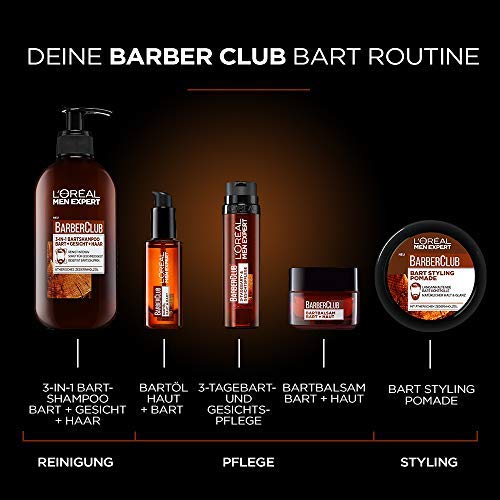 L'Oréal Men Expert Barber Club Beard Oil Skin and Beard, 1er Pack (1 x 30 ml)