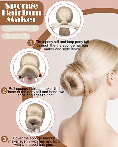 Lictin 70PCS Hair Styling Set, Hair Bun Maker, Hair Design Styling Tools, DIY Hair Accessories, Hair Modelling Tool Kit, Magic Simple Fast Spiral