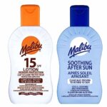 Malibu Sun Lotion Sunscreen SPF15 100ml bundled with Malibu After Sun Soothing Cooling Lotion 100ml - Travel Bundle by Deluxio Gifts