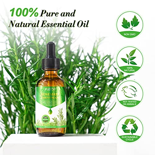 Rosemary Oil for Hair Growth, Skin Care, Eyebrow and Eyelash Growth - Hair Loss Treatment Oil for Women & Men, Improve Hair Loss and Nourishes Sc