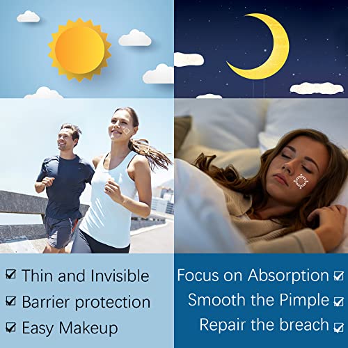 252pcs Day and Night Spot Patches, Translucent Hydrocolloid Spot Stickers for Facial Pimple, Effective Reduce Blemishes and Spots Cover Fit for A