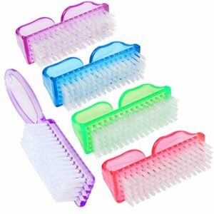 XYGK 5PCS Handle Grip Nail Brush,Fingernial Brush Cleaner for Toes and Nails Men Women