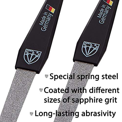 3 Swords Germany - SAPPHIRE METAL NAIL FILE 2 PIECES with 1 PIECE 3-way nail buffer – NAIL CARE FOR YOU MADE IN GERMANY
