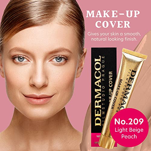 Dermacol - Full Coverage Foundation, Liquid Makeup Matte Foundation with SPF 30, Waterproof Foundation for Oily Skin, Acne, & Under Eye Bags, Lon