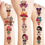 LOL Temporary Tattoos for Doll Birthday Party for Kids Girl Cartoon Supplie Party School Rewards Gifts Water Bottle Decor Goodie Party Bag Filler