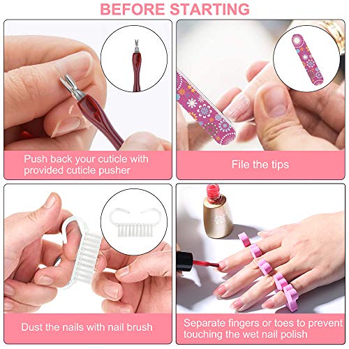 Nail Art Kit, WOVTE 60Pcs Nail Design Tools with 15pcs Nail Art Brushes, Nail Dotting Tool, Nail Foil, Nail Striping Tapes , Rhinestones Crystals