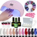 Gel Nail Kit 12 Colours 8ML 54W UV Lamp Starter Kit For Beginners (UK Company)