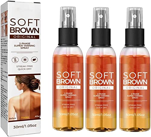 Soft Brown Tanning Spray,Tanning Spray for Out- Door Sun,Deep Sun Tanning Spray Oil, Packed with Ultra Moisturizing Oil, Tanning Spray with Bronz