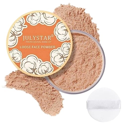 Setting Powder,Pink Face Powder,Loose Powder,Make Up Translucent Setting Powder,Loose Setting Powder With Powder Puff,Control Oil Fixing Face Pow