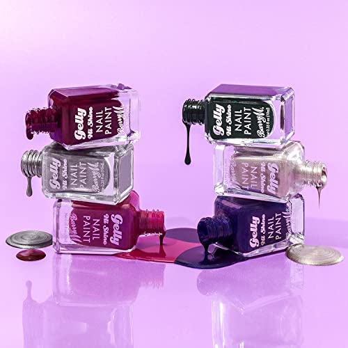 Barry M Gelly Hi Shine Nail Paint, Shade Dandelion | Metallic Golden Nail Polish