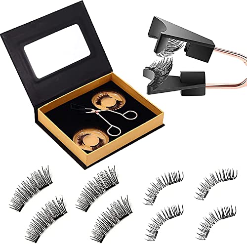 Onewly Magnetic Eyelashes - 16 Pieces False Eyelashes No Glue and Eyeliner Needed - Magnetic Eyelashes Natural Look - Eyelash Extension Kit