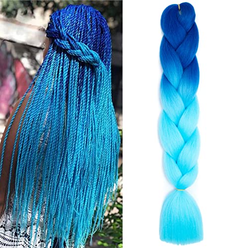 Braiding Hair Extensions Braiding Hair Fashion Synthetic Braid Hair Extensions for Women Braiding Coloured Hair for Braiding DIY Wigs Cosplay (Bl