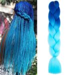 Braiding Hair Extensions Braiding Hair Fashion Synthetic Braid Hair Extensions for Women Braiding Coloured Hair for Braiding DIY Wigs Cosplay (Bl