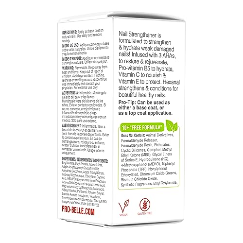 Probelle Nail Strengthener, Nail Strengthening Treatment, Nail Growth and Repair, Stops Peeling, Splits, Chips, Cracks, and Strengthens Nails (Cl