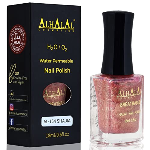 Halal Nail Polish - Nail Varnish Polish Soak Off Gel Nail Paint Art Polish - Water Permeable Red White Nail Enamel- Glossy Halal Gel Nail Polish