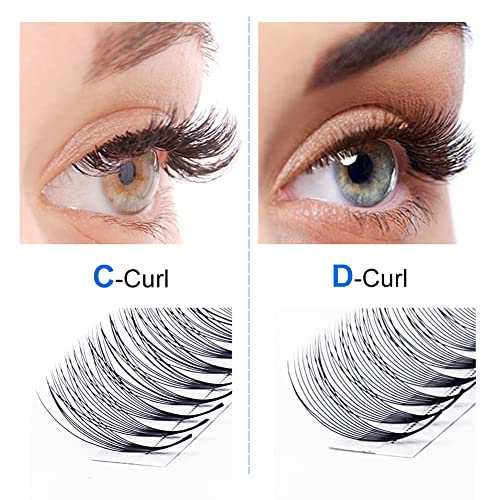 Pre Made Fan Eyelash Extensions 10D 0.07mm D Curl Mixed Length 8-14mm Premade Fans Eyelash Extension Middle Tap Premade Russian Volume Lashes Ext