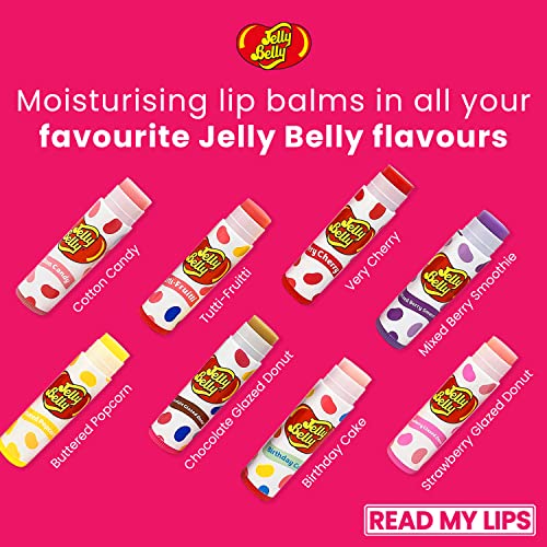 READ MY LIPS - Jelly Belly Flavoured Lip Balm Set - Formulated With Beeswax - Fun Party Bag Fillers Or Christmas Stocking Stuffers - Cruelty Free