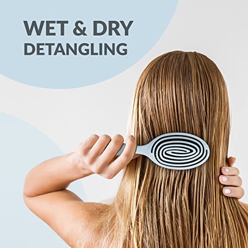 marQus Detangle Hair Brush women and men, Exclusive Ultra-soft bending Bristles and Body - Glide Through Tangles With Ease For All Hair Types - W