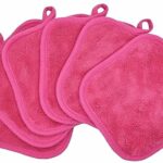 BloomSesame Makeup Remover Cloths for Face, Eye, Lips - Reusable Makeup Remover Pads Soft Microfiber Facial Cleansing Cloths 5 x 5 inch 6 Pack (D