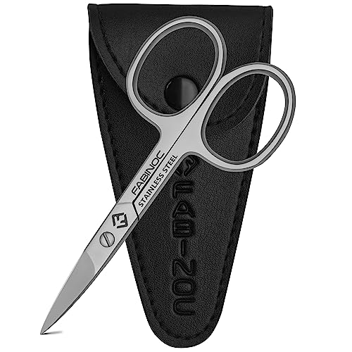 FABINOC® Nail Scissors | Curved Cuticle Scissors for Dead Skin | German Quality Stainless Steel Multi-Purpose Sharp Manicure Scissors for Men & W