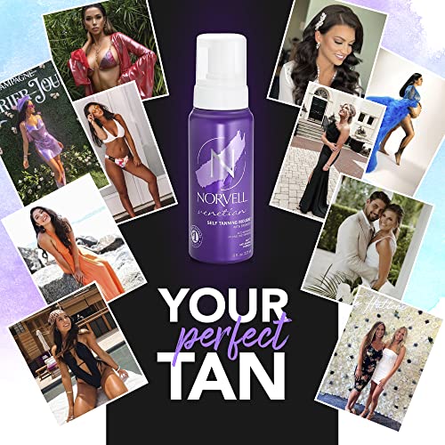 Norvell Venetian Sunless Self-Tanning Mousse with Bronzer - Instant Natural Looking Bronzing Glow, 236ml.