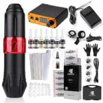 Solong Tattoo Kit Tattoo Hybrid Rotary Pen 7 Inks 20 Needle cartridges Power Supply Pedal Tattoo Machine EK129-1-FBA