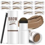Cilrofelr Eyebrow Stamp and Stencil Kit, One Step Eyebrow Stamp and Shaping Kit with 10 Eyebrow Stencils, Brow Stamp Kit Blonde, Long Lasting, Wa