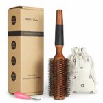 BESTOOL Round Brush for Blow Drying, Boar Bristle Round Hair Brush with Wooden Barrel, Large Round Styling Brush for Women & Men, Straightening,