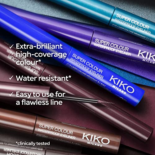 KIKO Milano Super Colour Waterproof Eyeliner 09 | High coverage water-resistant colourful liquid eyeliner
