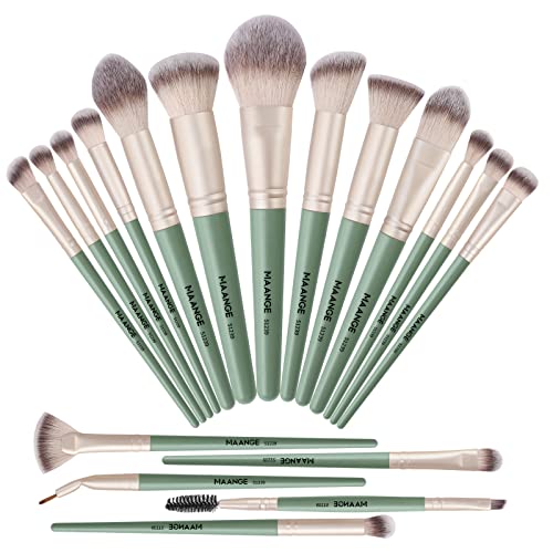 Makeup Brushes MAANGE 18 Pcs Professional Makeup Brush Set Premium Synthetic Face Kabuki Make Up Brushes Foundation Brush Blush Powder Eye Shadow