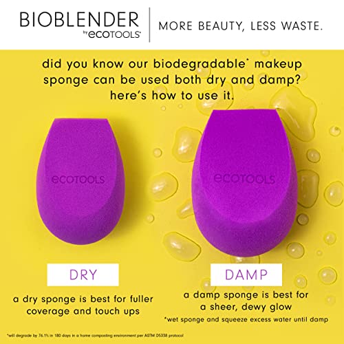 Ecotools Bioblender By Makeup Sponge Duo Pack For Liquid & Cream Make-Up