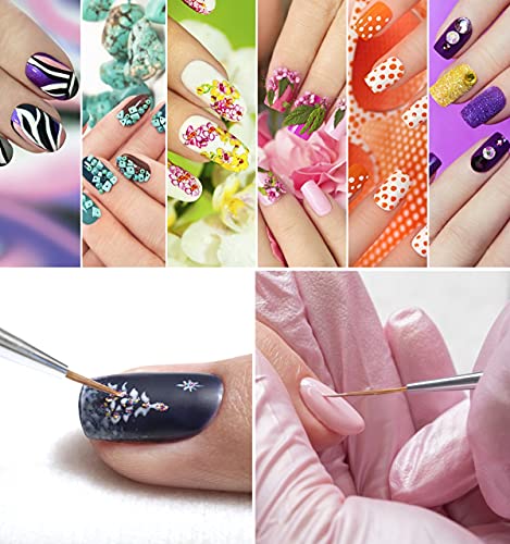 EZPICK 5pcs Nail Art Brushes | Double Ended Nail Art Dotting Tool set | Nail Art Pen for Painting Nails | Manicure Drill Drawing Nails Brush Pen